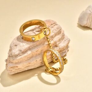 Anillo Minimalista con Piedras