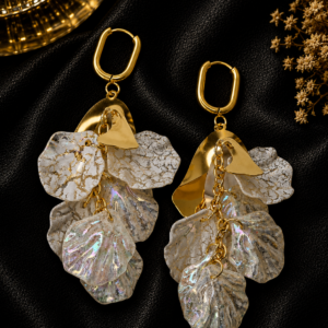 ARETES HOJAS BLANCAS 2